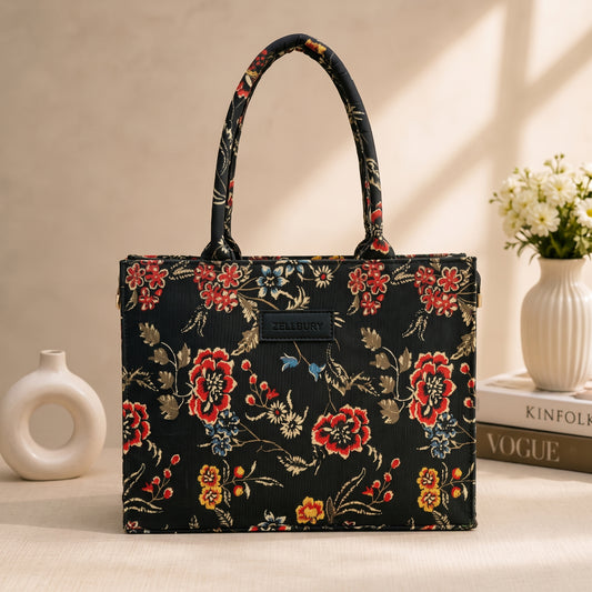 Floral Canvas Tote Bag
